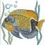 Fish machine embroidery design  