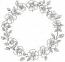 Delicate Flower Wreath for Monogram Machine Embroidery Design 