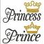 Prince and Princess Lettering with Crown, Mr and Mrs, His and Her Machine Embroidery Designs 