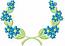 Forget-Me-Not Monogram Frame Machine Embroidery Design 