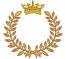 Crown and Laurel Wreath Machine Embroidery Design 