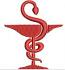 Medical Bowl with Snake Machine Embroidery Design 