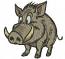 Cartoon Wild Boar Piggy Machine Embroidery Design  