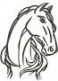 Horse Head Machine Embroidery Design 