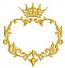 Monogram Frame with Crown Machine Embroidery Design 