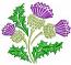 Thistle Motif Machine Embroidery Design 