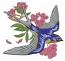 Swallow and Sakura Bush Machine Embroidery Design04082025