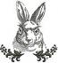 Elegant Vintage Rabbit Machine Embroidery Design