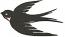 Graceful Swallow Bird Embroidery Design 