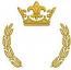 Regal Gold Crown with Fleur de Lis and Laurel Wreath Embroidery Design