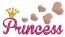 Elegant Princess Crown with Floral Frame Embroidery Design 