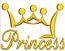 Princess Script with Crown Embroidery Design 