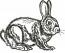 Minimalist Rabbit Low Stitch Count Machine Embroidery Design 