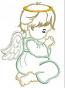 Little Angel Silhouette Machine Embroidery Design 