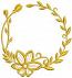 Elegant Round Monogram Floral Frame Machine Embroidery Design 