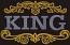 Regal King Inscription with Baroque Ornament Machine Embroidery Design 