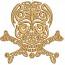 Skull with Crossbones Machine Embroidery Design 