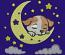 Dog Sleeping on the Moon Machine Embroidery Design