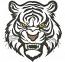 Tiger Head Machine Embroidery Design 