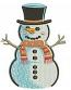 Snowman Machine Embroidery Design 
