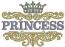 Princess Text with Baroque Frame and Crown Embroidery Design 