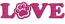 LOVE Paw Print Cat Dog Machine Embroidery Design 