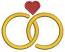 Wedding Rings Machine Embroidery Design Instant Download 