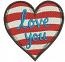 Romantic Heart with the Inscription LOVE YOU Machine Embroidery Design 