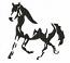 Contour of a Running Horse Machine Embroidery Design 