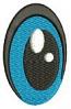 Oval Blue Eye for Toys Machine Embroidery Design 