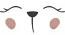 Muzzle with closed eyes for dolls or clothing machine embroidery design 
