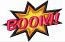 Boom text machine embroidery design 