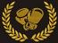 Boxing gloves and laurel wreath embroidery design