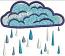 Cloud and Rain Machine Embroidery Design 
