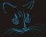 Cute Cat Head Outline Machine Embroidery Design 