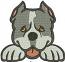 Peeking Pitbull Machine Embroidery Design 