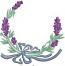  Lavender Wreath Machine Embroidery Design 