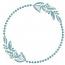 Floral Rustic Monogram Wreath Frame Machine Embroidery Design 