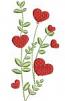 Flowers in Heart Shape Bouquet Machine Embroidery Design Wild Forest Garden Flowers 