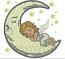 Angel Sleeps on the Moon Machine Embroidery Design 