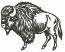 Buffalo Bison Machine Embroidery Design 