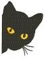 Peeking Cat for Pocket Machine Embroidery Design 