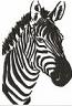 Zebra Face Machine Embroidery Design 
