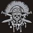 Indian Skull and Swords Machine Embroidery Design  