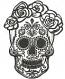 Sugar Skull Machine Embroidery Design 