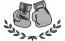 boxing gloves and laurel machine embroidery design 