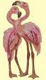 Couple of Pink Flamingos Machine Embroidery Design 