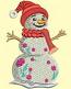 Cute Snowman Machine Embroidery Design - Winter Holiday Favorite - Two Sizes Included 