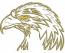 Golden Eagle Machine Embroidery Design for Jackets, Patches, Wildlife and Patriotic Projects 