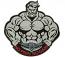 Bodybuilder Applique No Pain No Gain Machine Embroidery Design